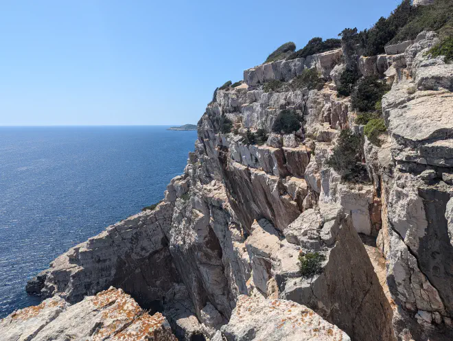 Les falaises de Skrivena Luka