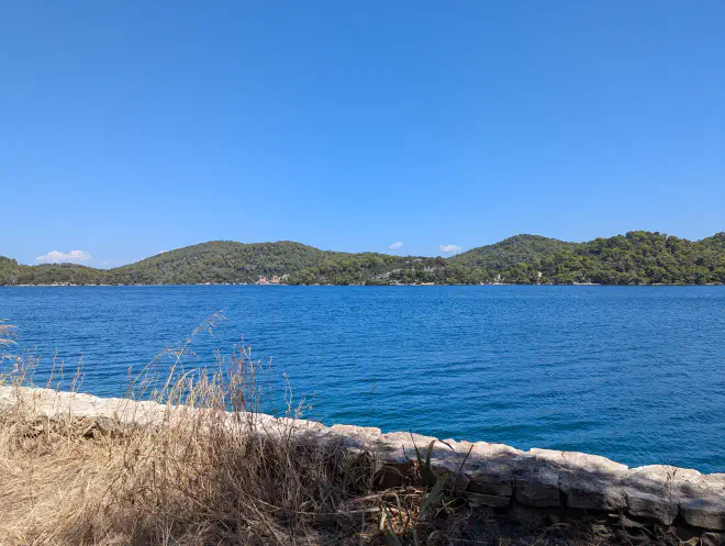 Vue depuis l&rsquo;île du monastère