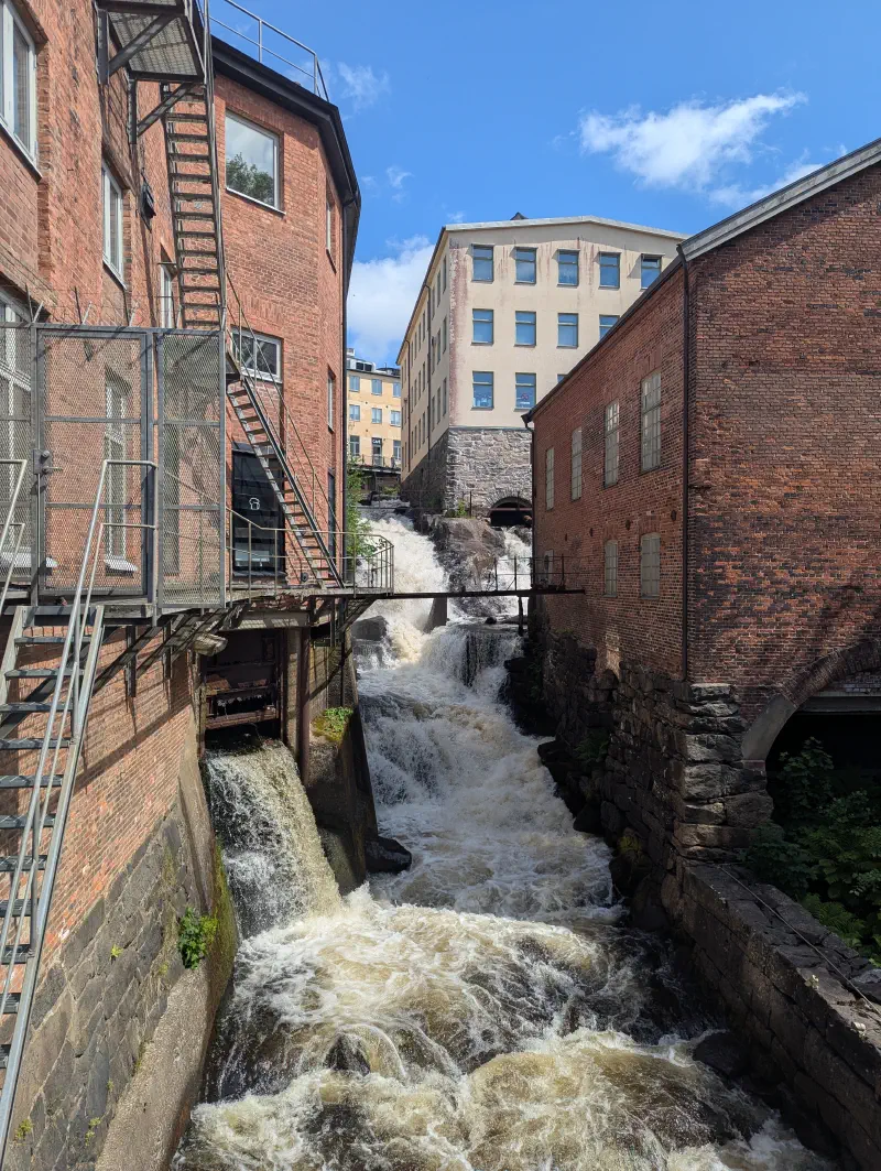 Canals running under the museum