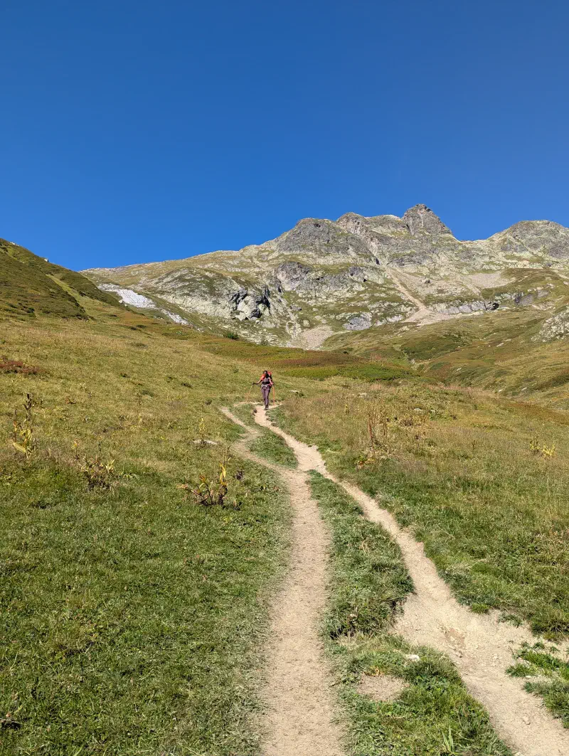 Dans la descente du col du Bonhomme
