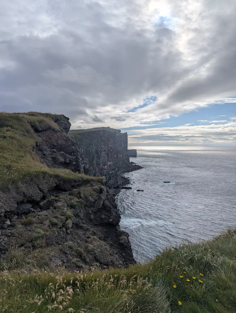 Les falaises de Látrabjarg plongeant dans l&rsquo;océan
