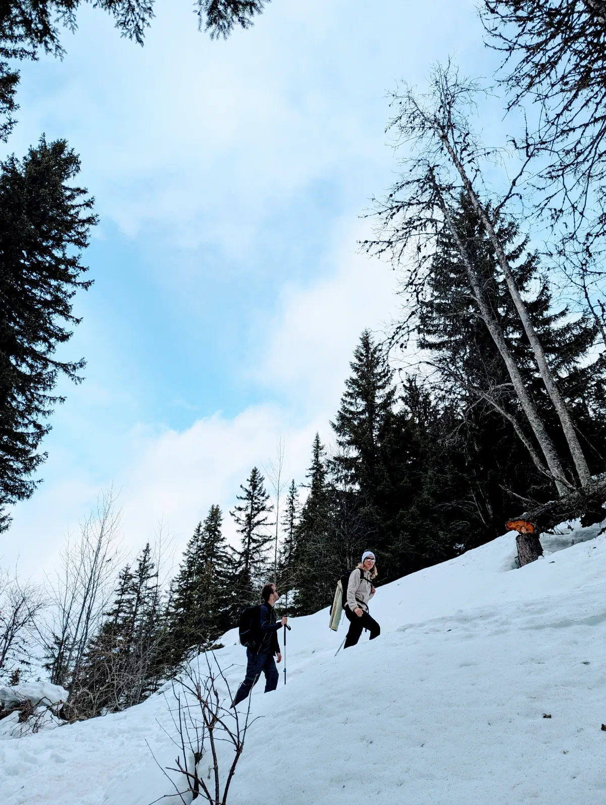 Léa et Micka dans la montée